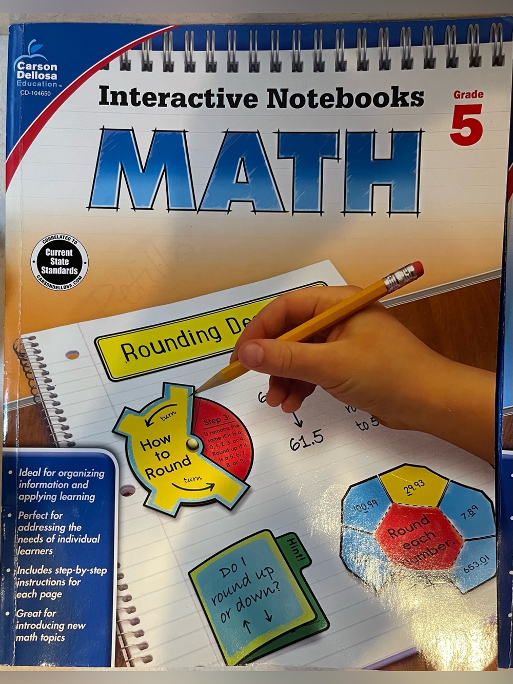 Carson Dellosa Education - Math Interactive Notebook Reproducibles, Grade 5